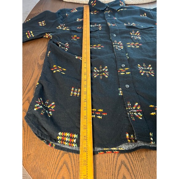Mossimo Supply Co. Black Aztec Arrow Print Flannel Button-Down Shirt Men’s L 100 - Picture 4 of 8